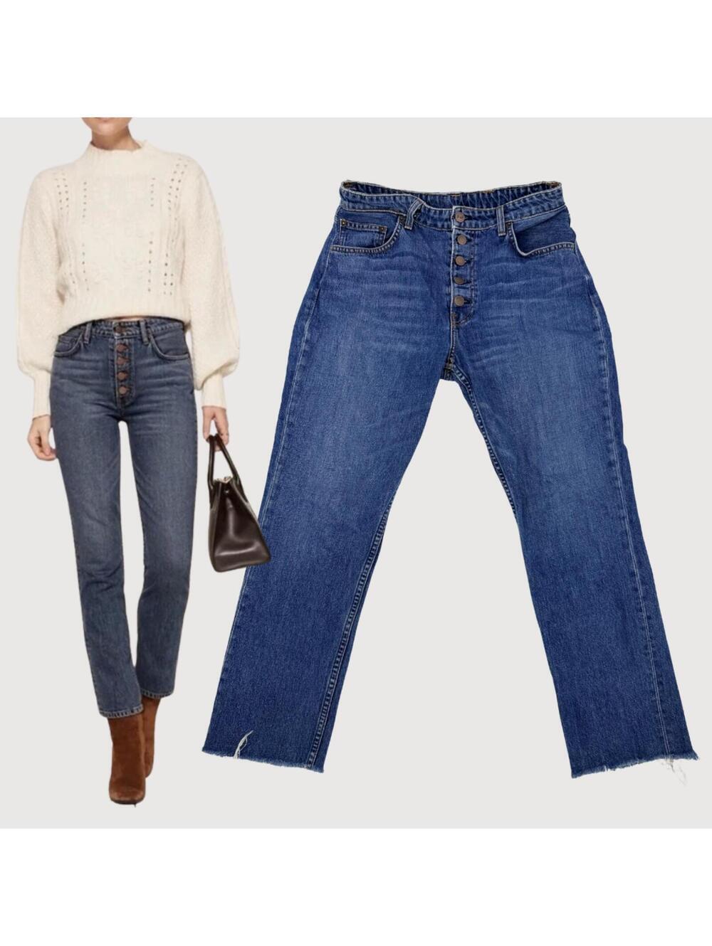 Reformation Winona Straight Jeans Button Fly Medium 30